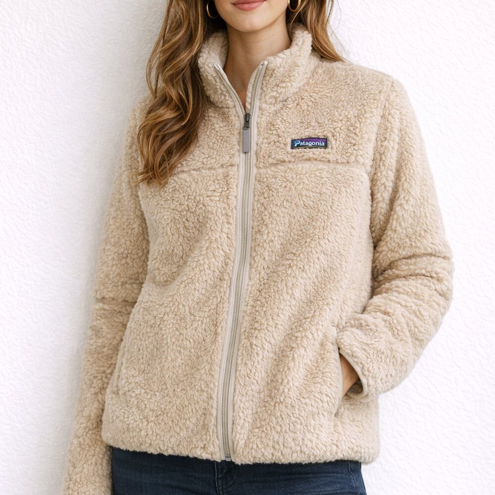 Patagonia Women’s Lunar Dusk High-Pile Sherpa Fleece Jacket Cream Size M STY2309